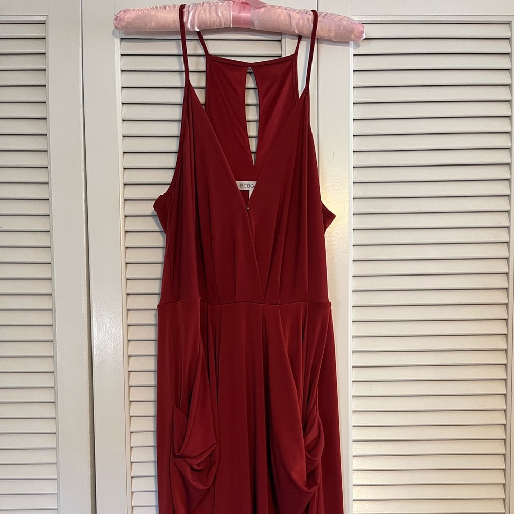 BCBGeneration Red Midi Dress, Size L